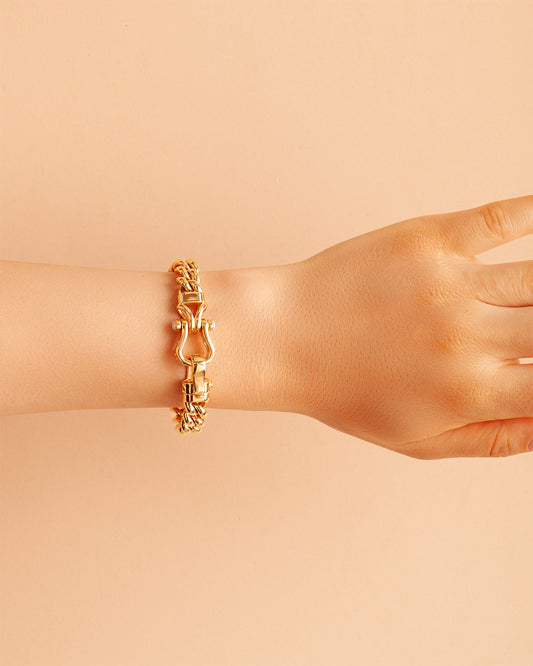 Liens de Grâce - 10mm Sarı Altın Bileklik