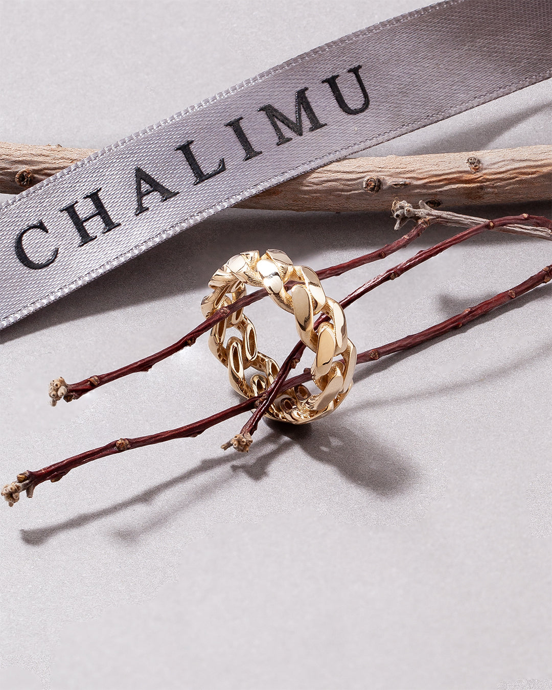 Liens Noble - Sarı Altın Yüzük