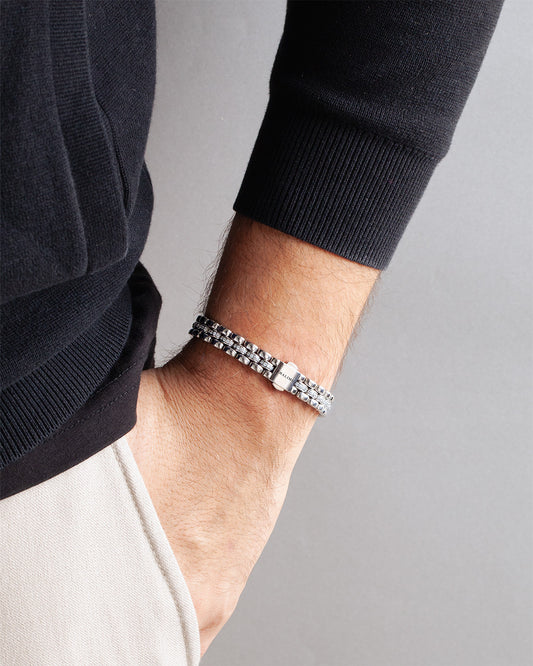 Lien Royal - Taşlı Beyaz Altın Bileklik