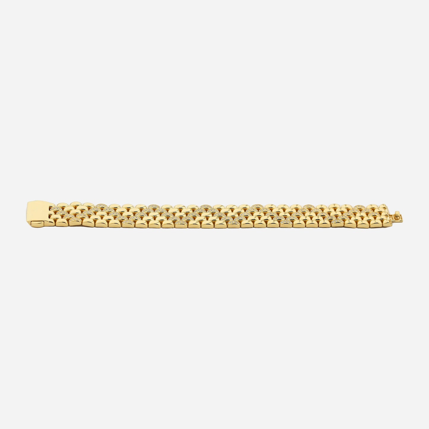 Le Lien Royal - 14MM Taşlı Sarı Altın Bileklik