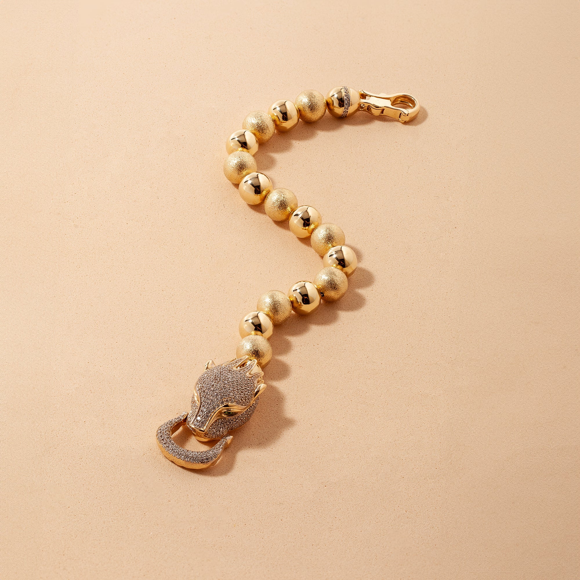 Panter 14 Ayar Altın Zincir Bilezik | Jardin Panthère