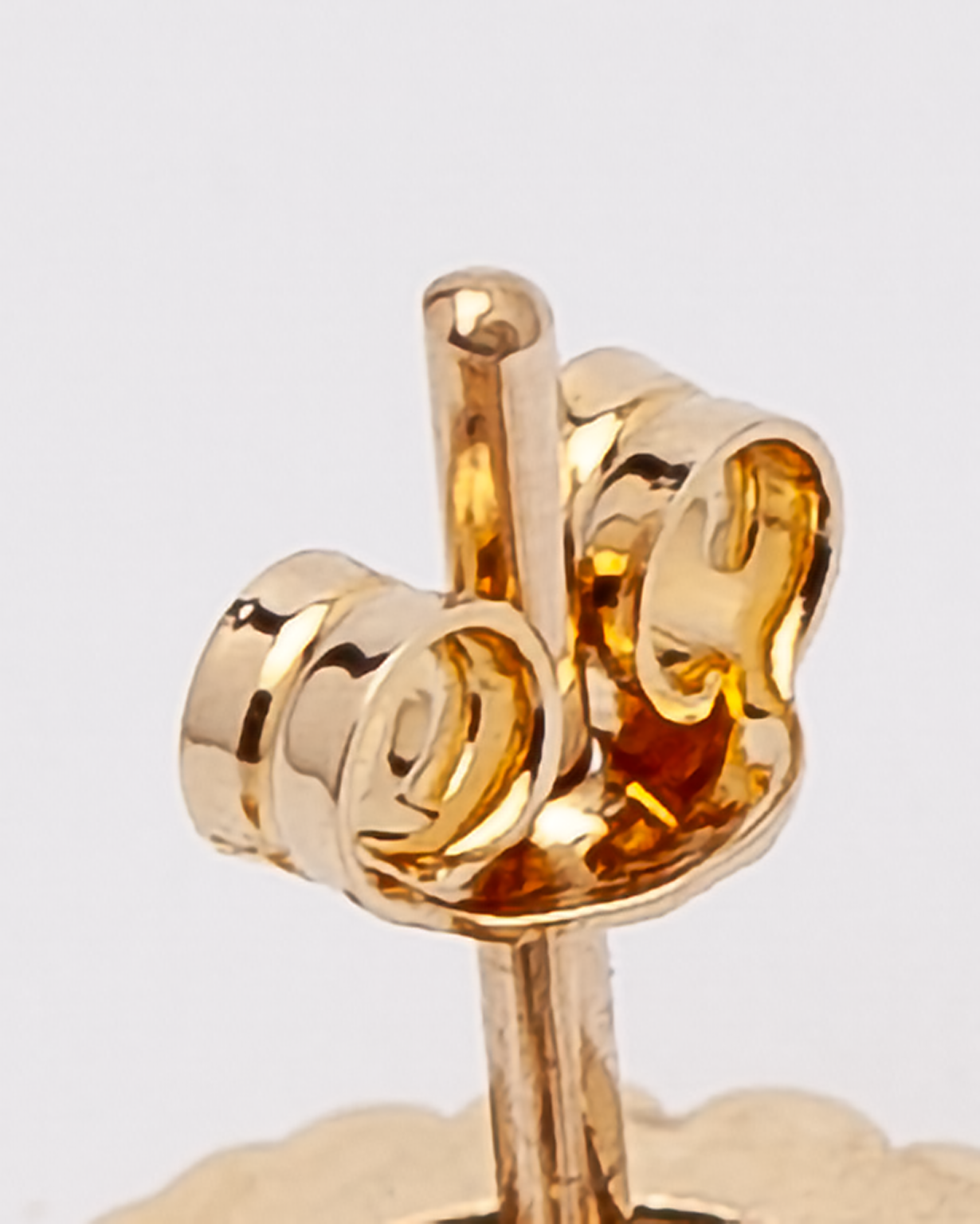 Perle de Medie - Sarı Altın Küpe