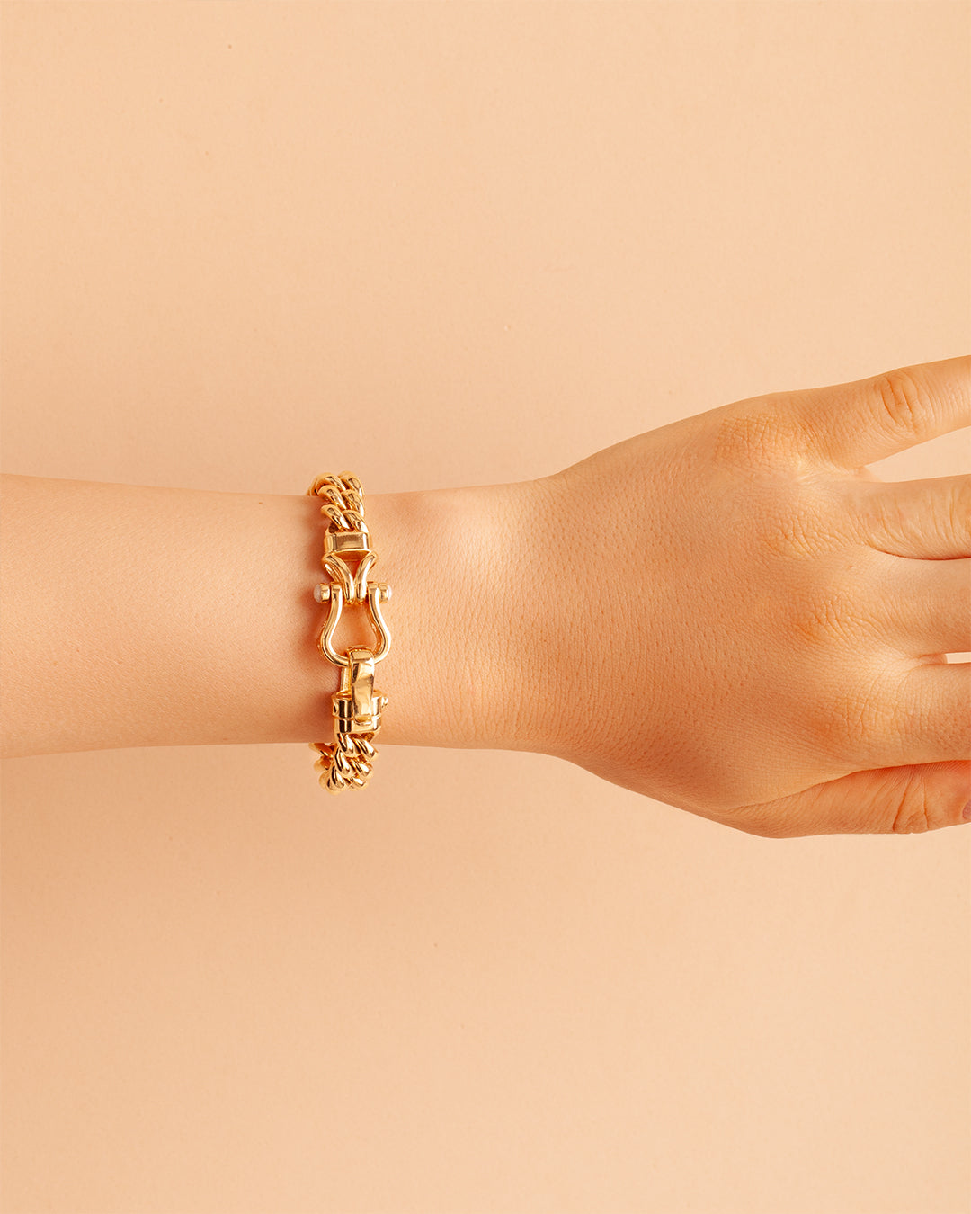 Şık 14 Ayar Altın Zincir Bileklik 10mm | Lien Grâce