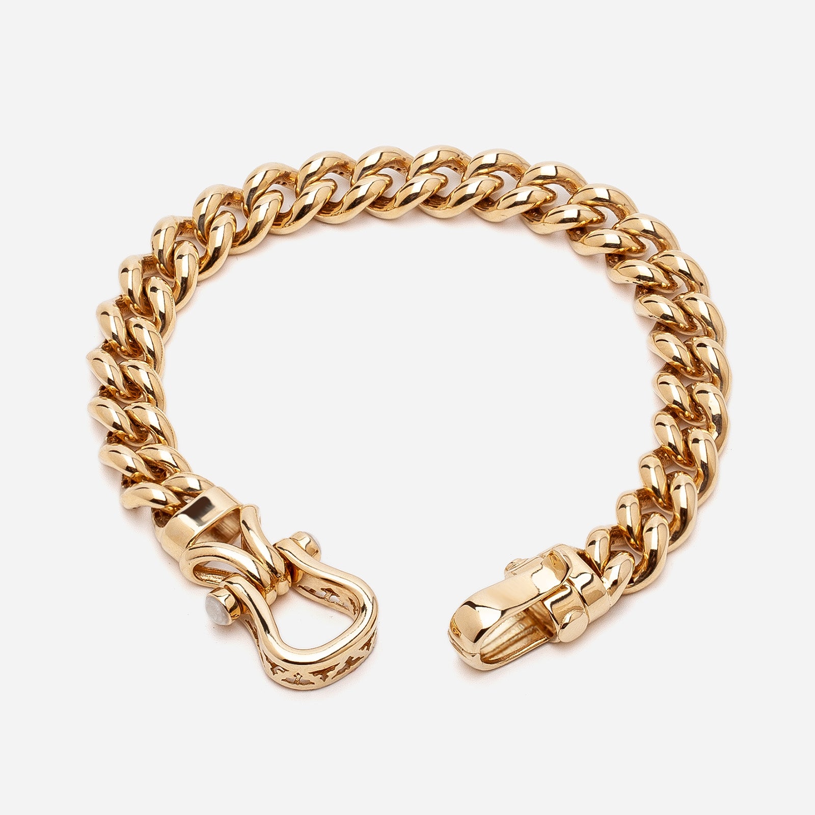 Şık 14 Ayar Altın Zincir Bileklik 10mm | Lien Grâce