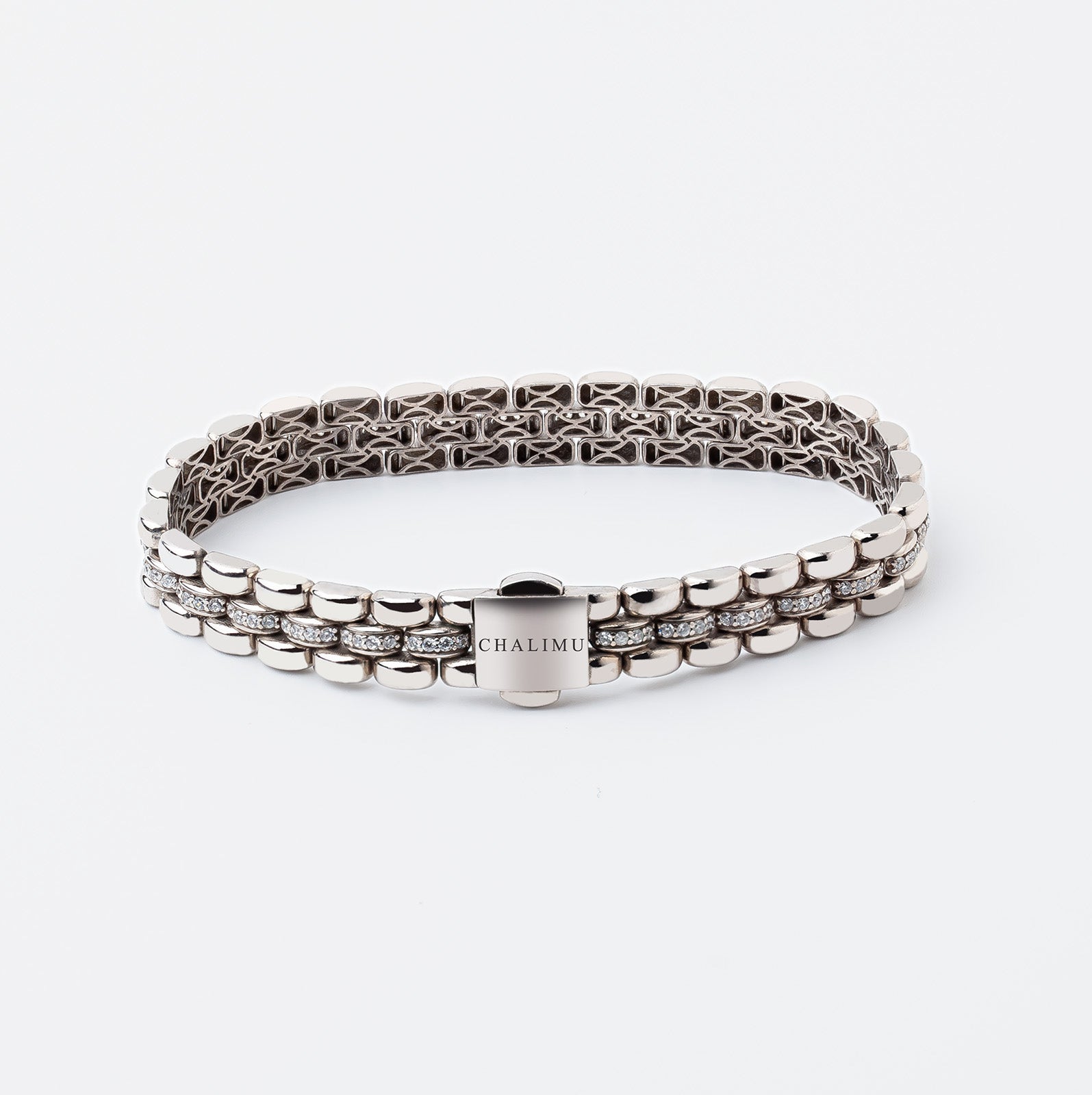 İtalyan Gümüş Bileklik 9mm Taşlı | Le Lien Royal