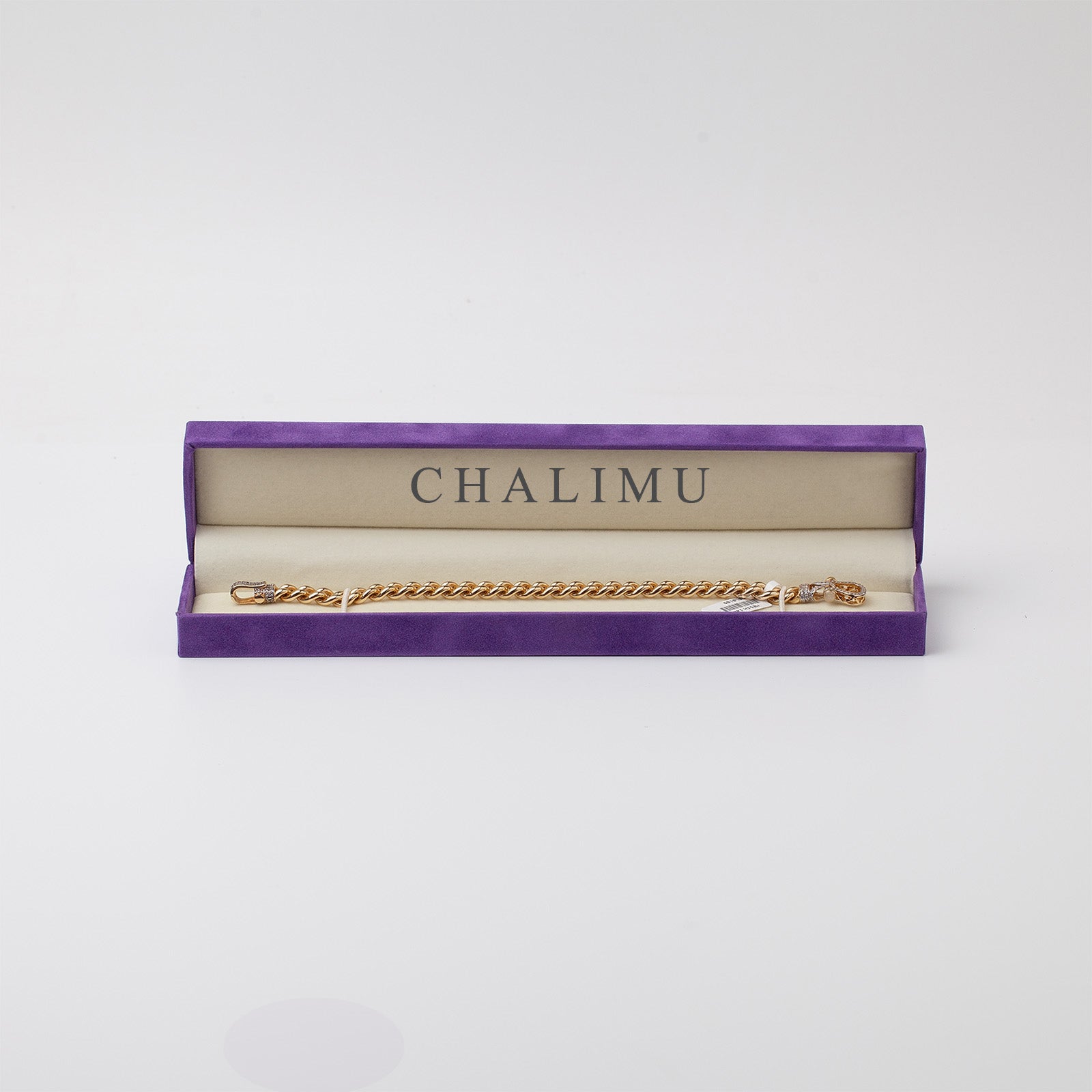 Şık 14 Ayar Beyaz Altın Zincir Bileklik 7mm | Lien Grâce