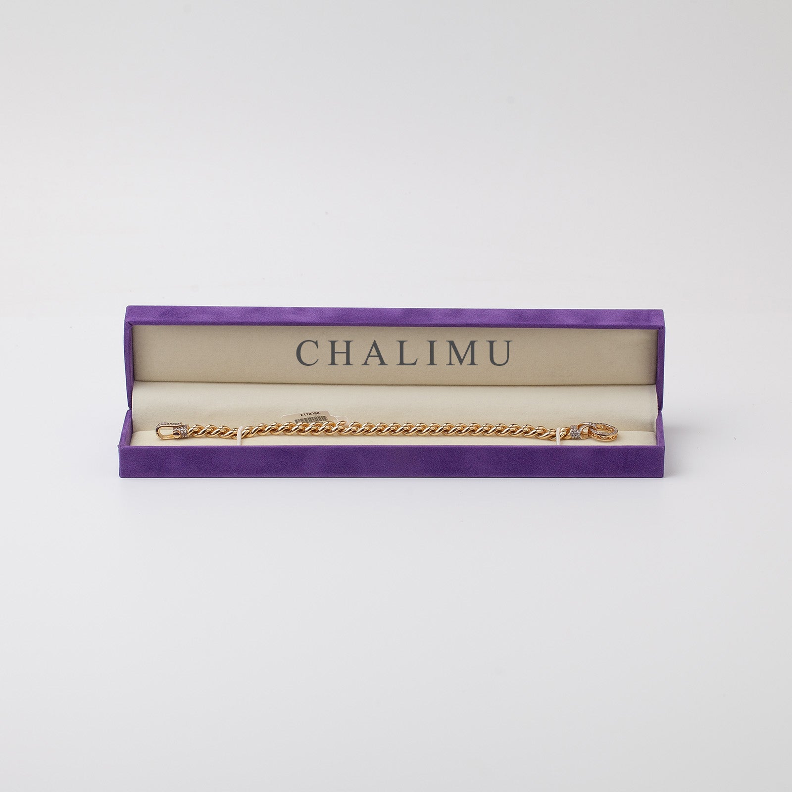 Şık 14 Ayar Beyaz Altın Zincir Bileklik 7mm Halka | Lien Grâce