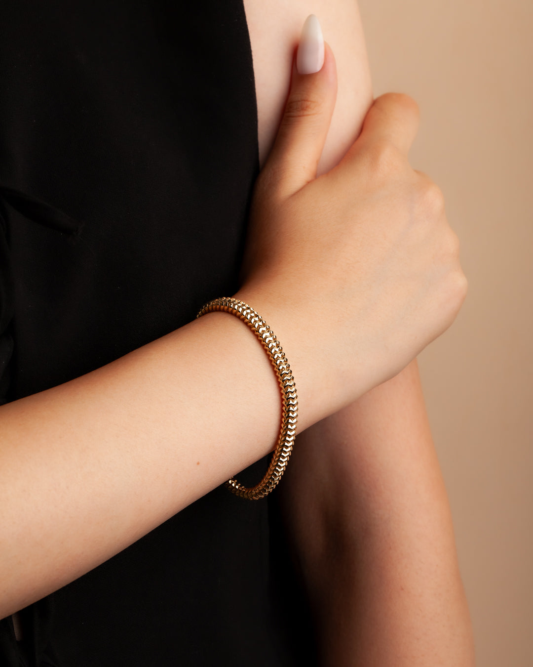 Zarif 14 Ayar Altın Zincir Bileklik | Lien Facetté