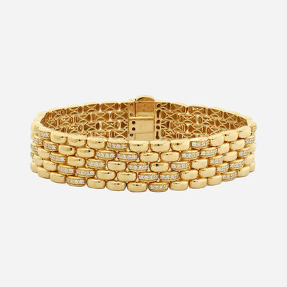 Le Lien Royal - 14MM Taşlı Sarı Altın Bileklik