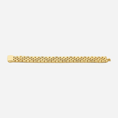 Le Lien Royal - 14MM Taşlı Sarı Altın Bileklik