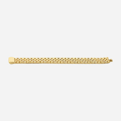 Le Lien Royal - 14MM İnci Mineli Sarı Altın Bileklik