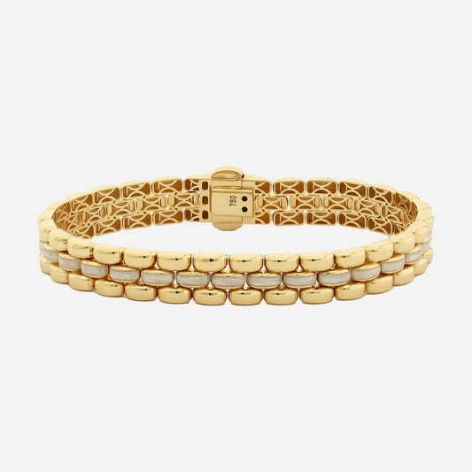CHALIMU 9MM 14K  Gold Bracelet With Pearl Enamel