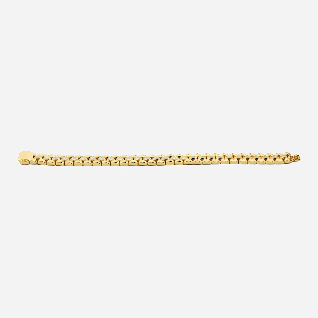 CHALIMU 9MM 14K  Gold Bracelet With Pearl Enamel