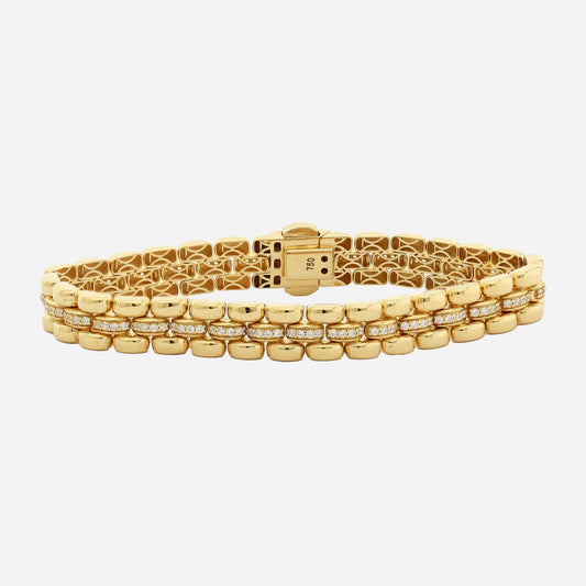 CHALIMU 9MM 14K  Gold Bracelet With Gemtone