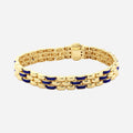 CHALIMU 9MM 14K Gold Bracelet With Deep Blue Enamel