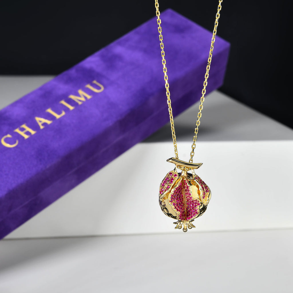 Pomegranate Gold Necklace