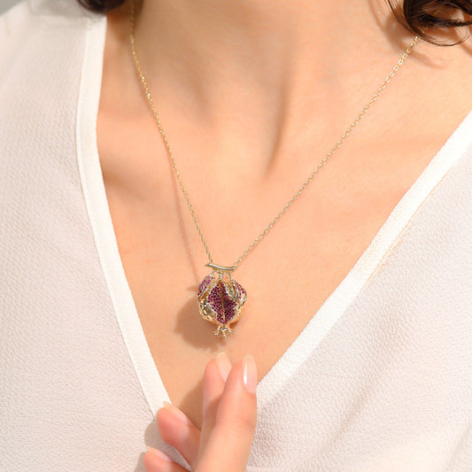 Pomegranate Gold Necklace